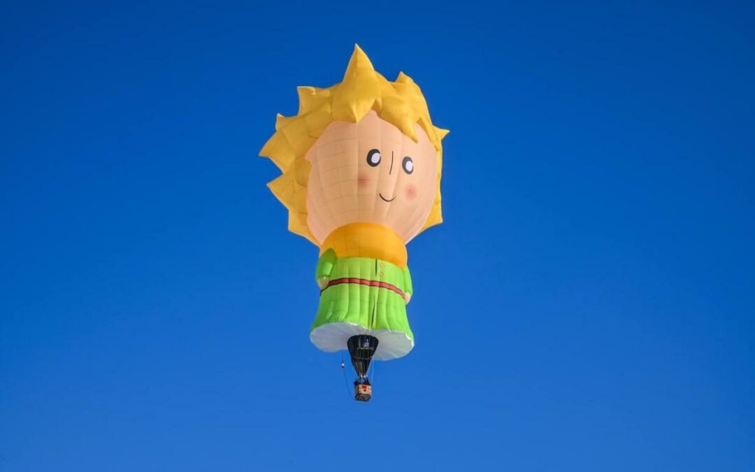 The Little Prince’s hot-air balloon took flight over the Swiss Alps!