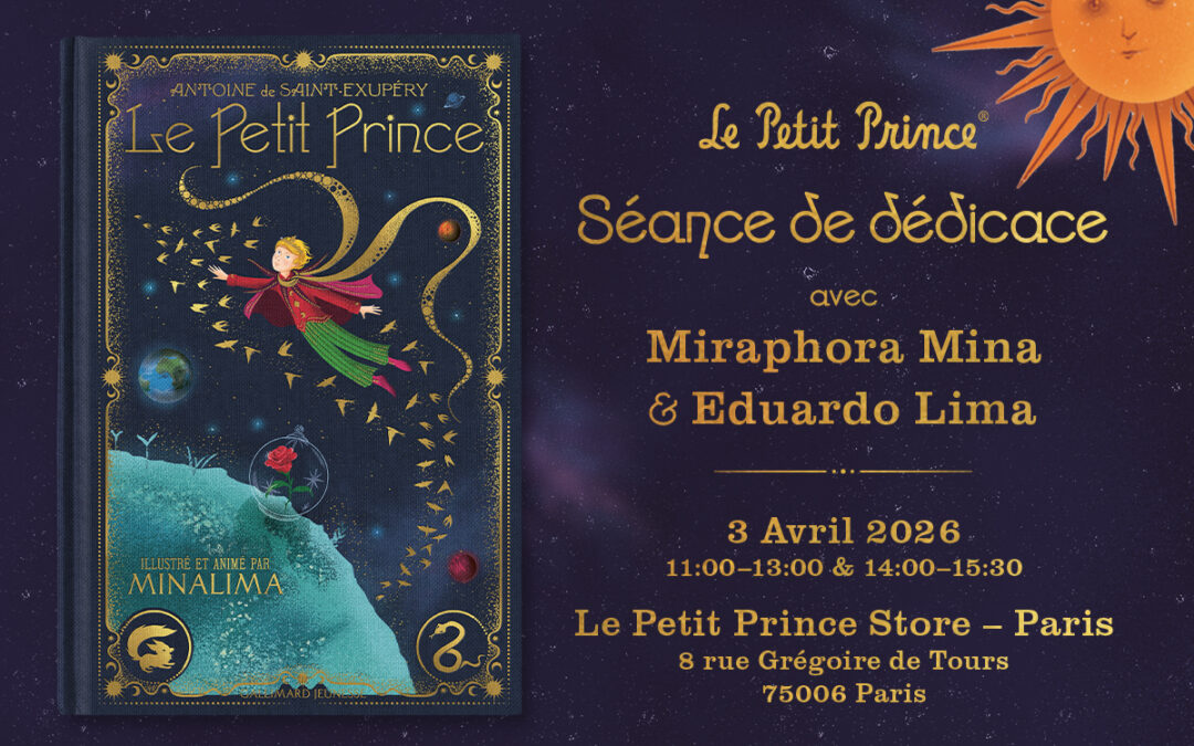 Miraphora Mina and Eduardo Lima in Paris for the Book Signing of The Little Prince